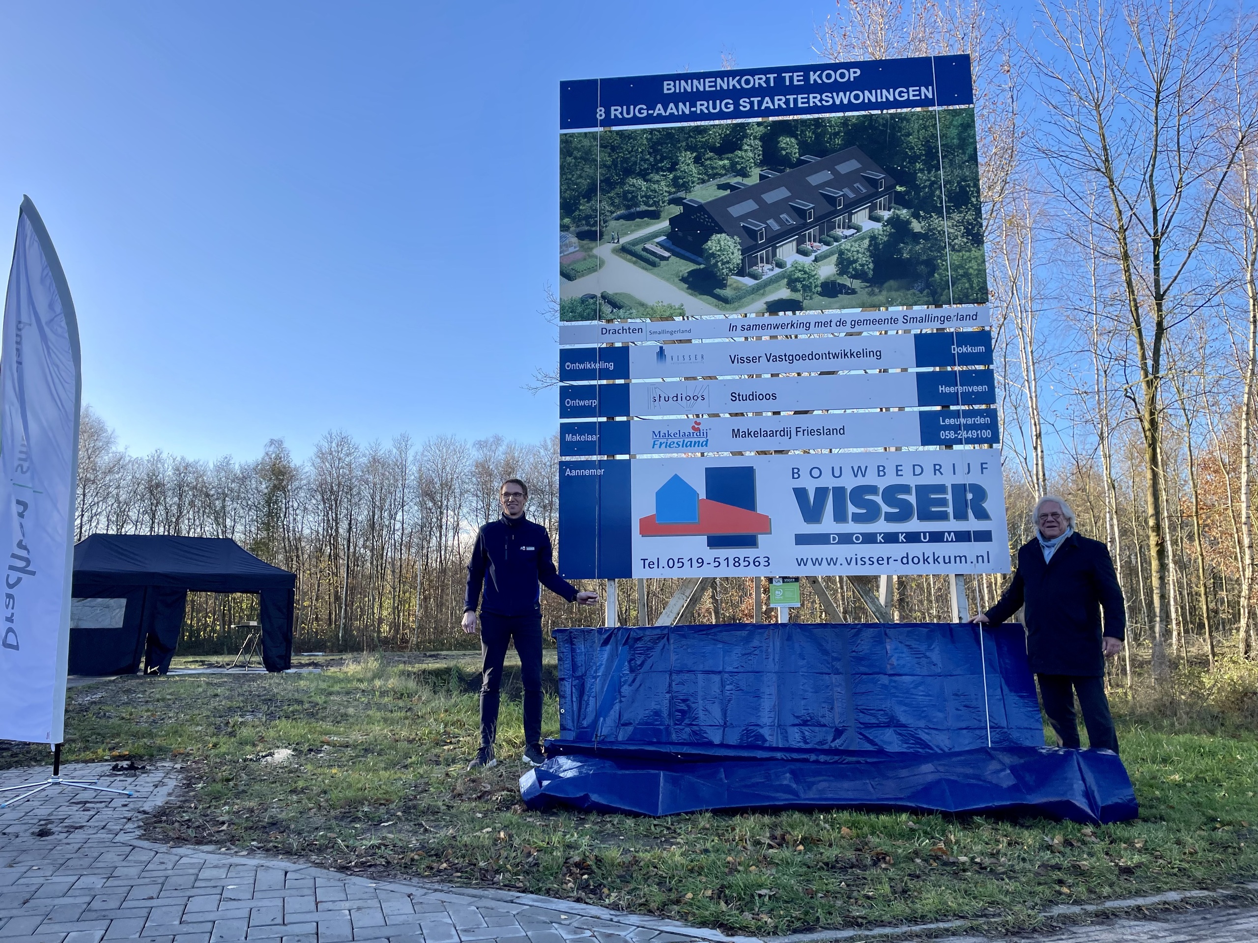 Foto persbericht-Onthullen Bouwbord Starterswoningen Boornbergum