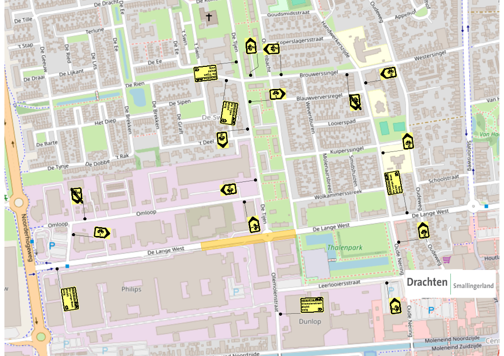 Fietsomleiding Lange West