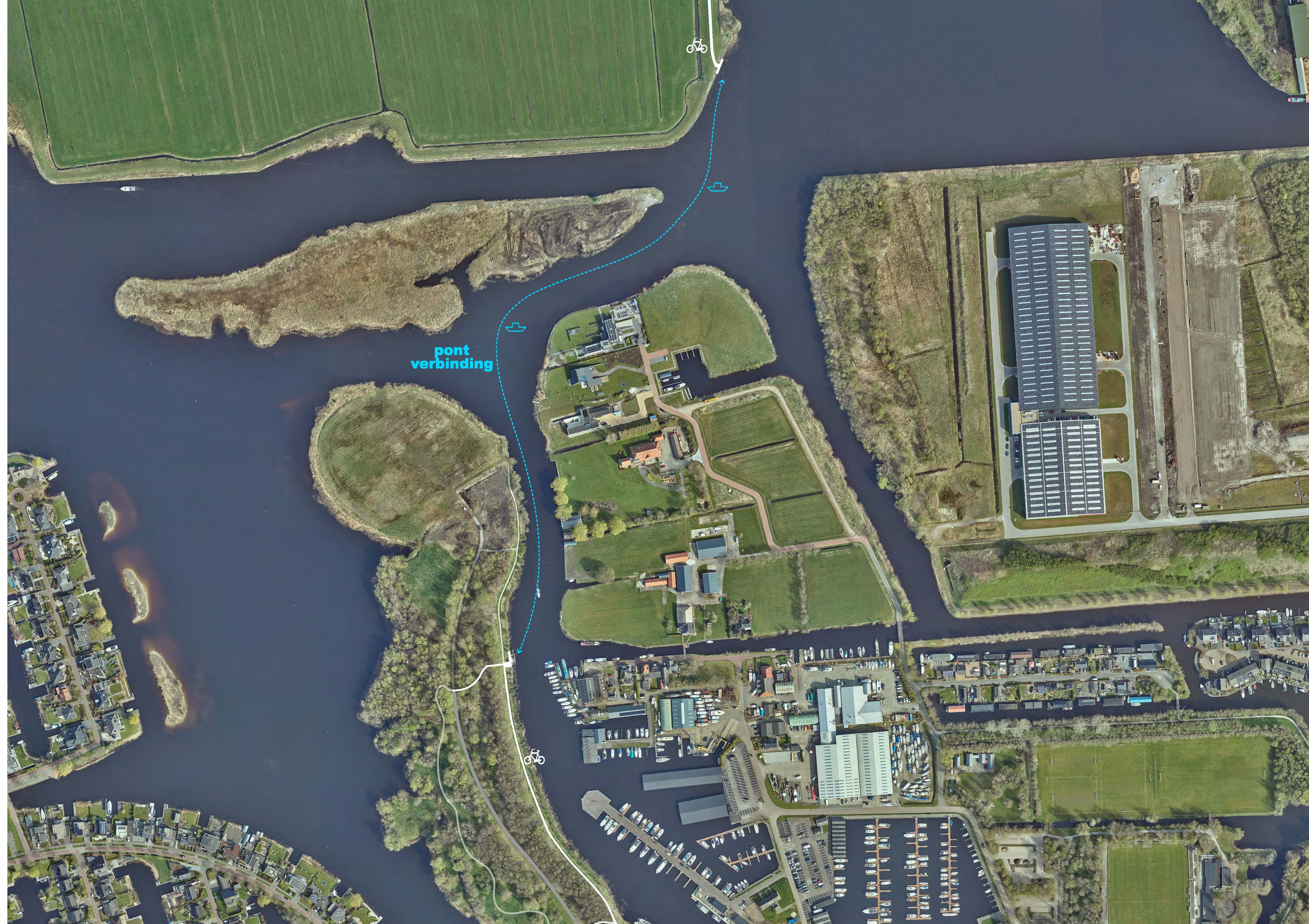 Luchtfoto trace Veerpont